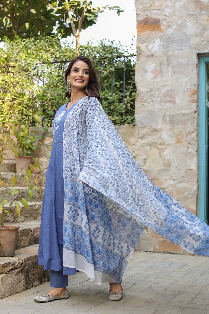 Maverick Fusion A-Line Kurti Set